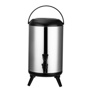 Kitchen new product stainless steel 304 milk tea thermos bucket 8/10/12L  coffee milk tea ice bucket Barrel