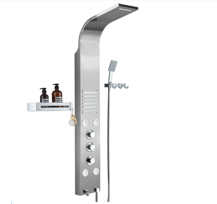 Bathroom Shower 16 inches thermostatic show panel with 3 way shower diverter control valve