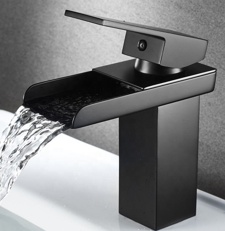 Modern Luxury Bathroom Faucet Mixer Makeup Table Black Copper High Quality Wash Basin Sink Faucet Bathroom Faucet