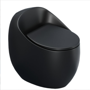 2022 New Arrival Luxury Hotel Bathroom Unique Design Hot Sale Ceramic Dome Black Color Toilet Seat Floor Standing Toilet