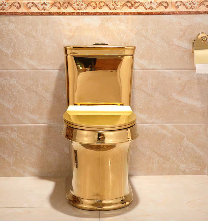 Bangladesh price sanitary ware gold plated toilet bowl gold color ceramic toilet hotel bathroom gold wc toilet