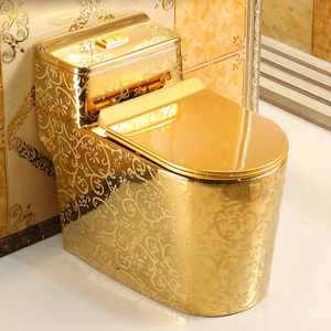 Bangladesh price sanitary ware gold plated toilet bowl gold color ceramic toilet hotel bathroom gold wc toilet