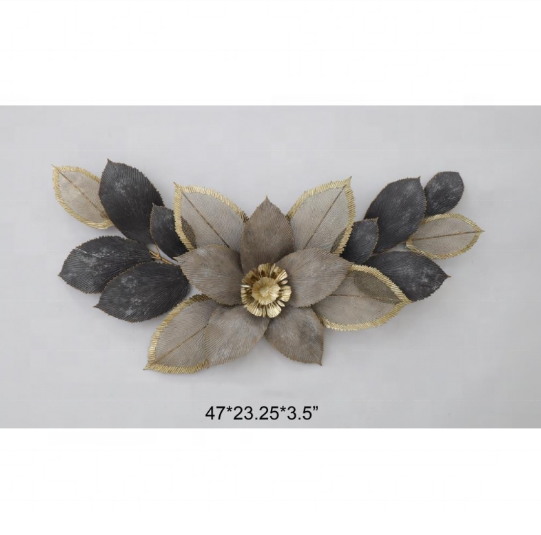 Hot selling modern iron flower wall decoration  handmade personalized metal art wall living room decoration