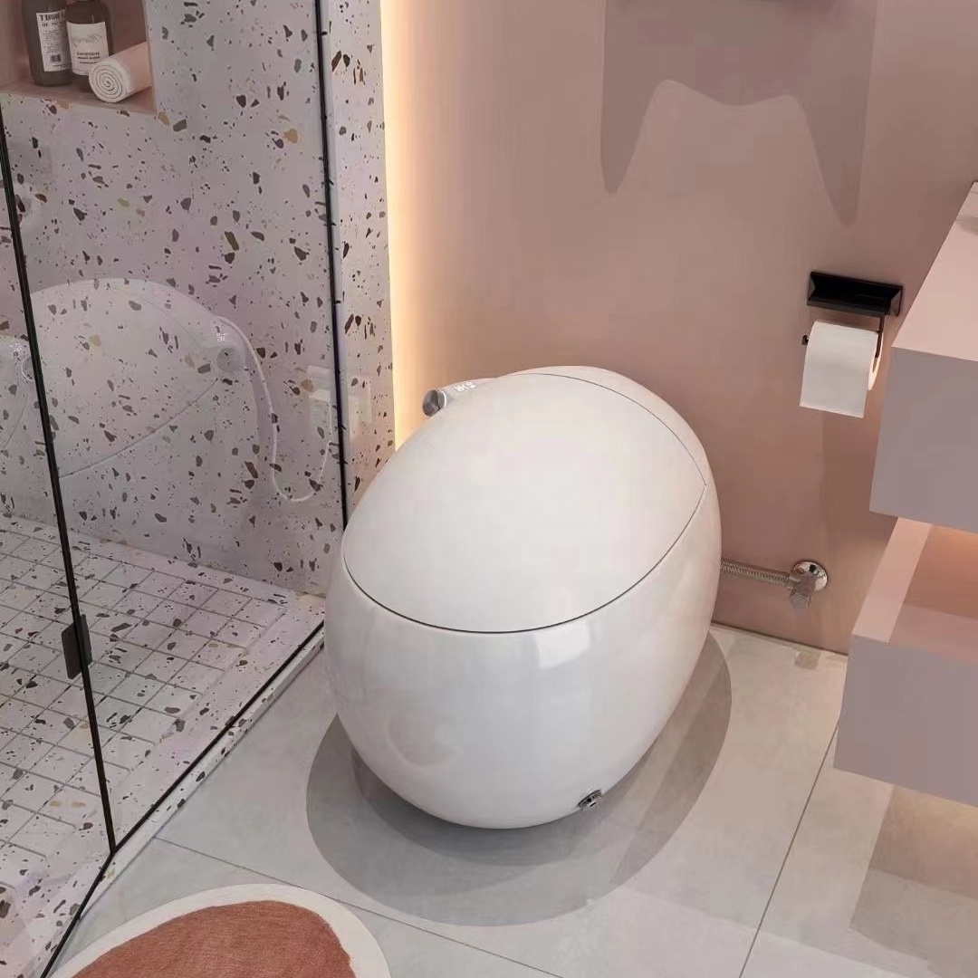 2023 Hot Sale Guangzhou Salina Factory Price Unique Good Quality Intelligent Egg Shape Luxury  Auto Smart Toilet