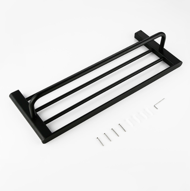 Guangzhou wholesale stainless steel 304 bedroom wall mounted bathroom towel rack with hooks