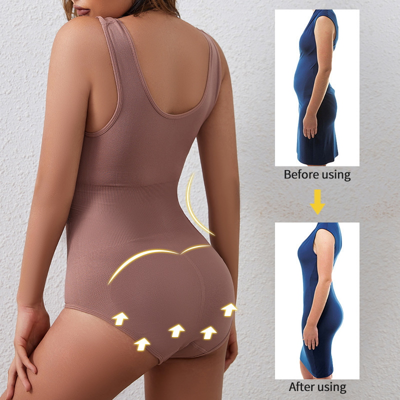 New Arrival Shapewear Solid Color Gym Bodysuits Ribbed Compression Thong Waist Sculpting Casual Base Layer Yoga Women Jumpsuit