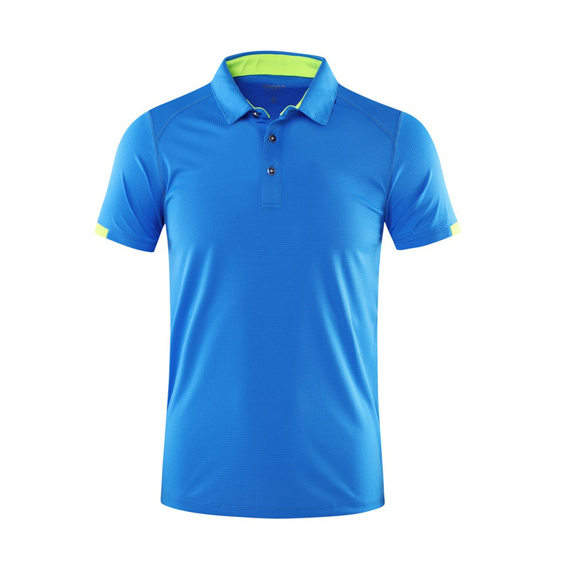 Custom Logo 180 GSM Quick Dry Moisture Wicking Collar Shirts Fitted Running Polyester Tennis Golf Polo T Shirts For Men