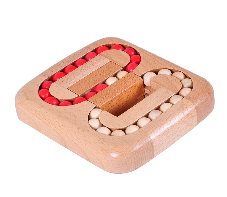 Maze Racers, Wooden Maze Game Puzzle for Kids, Planar Ball Wooden Toy Luban Lock Unlock Game