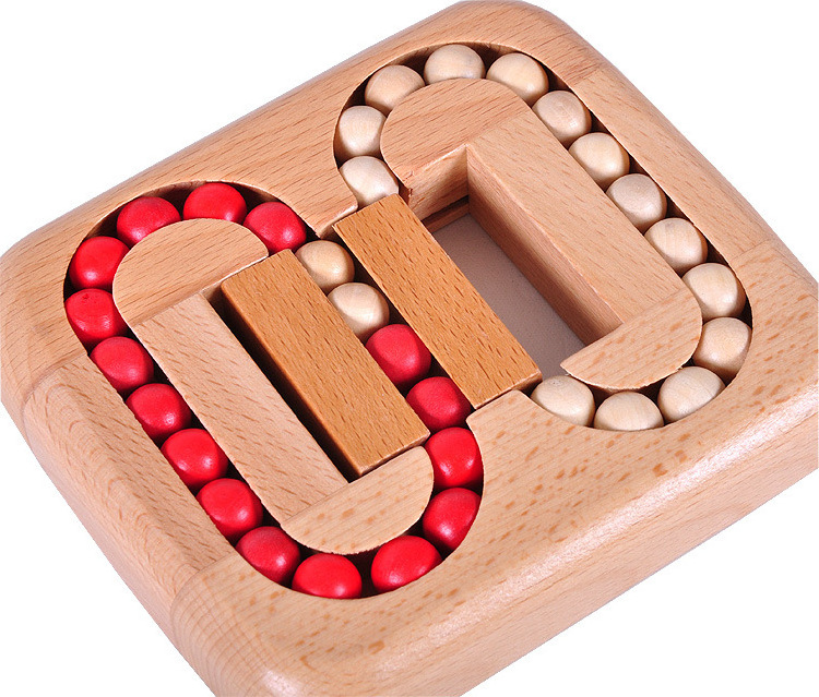 Maze Racers, Wooden Maze Game Puzzle for Kids, Planar Ball Wooden Toy Luban Lock Unlock Game