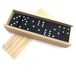 Mini Wooden Dominoes Set  Classic Board Games - Small Blocks, Educational Toys, Game Tiles  for adults and teen