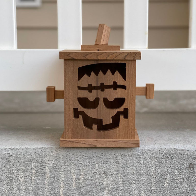 HALLOWEEN LANTERN PARTY DECORATIVE MANUFACTURE WOODEN NEW CANDLE LANTERN CUSTOM JACK O LANTERN