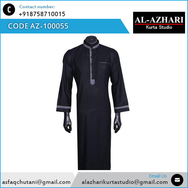 High Quality Islamic long Thobe Saudi Style Thobe  Daffah Jubah