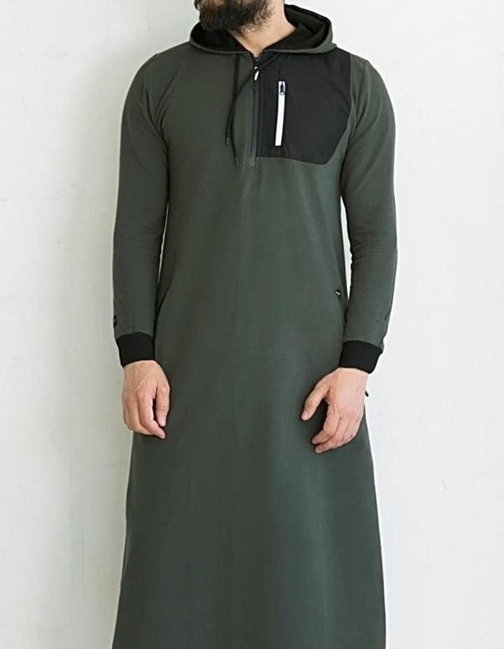 Islamic Muslim Men Thobes High Quality Dubai Arabic Kaftan Long Sleeve Jubba Middle East Robe Clothing