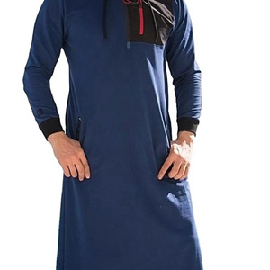 Islamic Muslim Men Thobes High Quality Dubai Arabic Kaftan Long Sleeve Jubba Middle East Robe Clothing