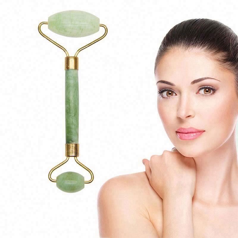 Facial Face Roller Wholesale Manufacturer Jade Quartz Stone for Gua Sha Rose Massager Green Double Head Return and Replacement