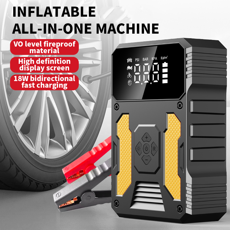 Hot Sale Emergency 3000A 26640mWh Portable Car Jump Starter With Air Pump 12V Battery Charger Compressor Tire Inflator