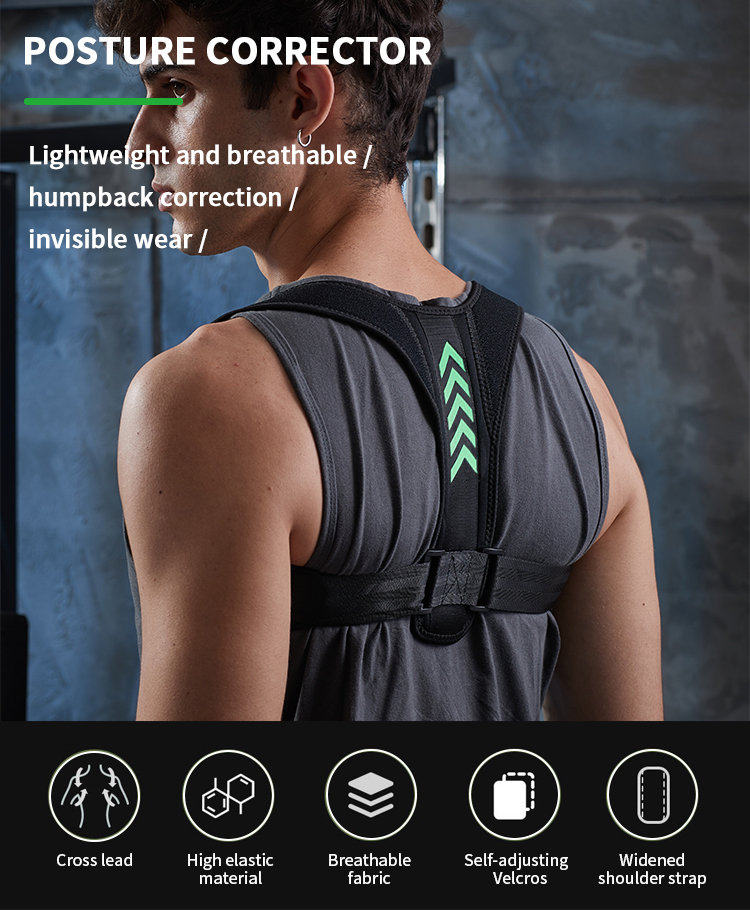 Yuomo Hot Sale Custom Adjustable Back Shoulder Posture Corrector Belt Elastic Scoliosis Back Support Brace for Women Men BestSuppliers