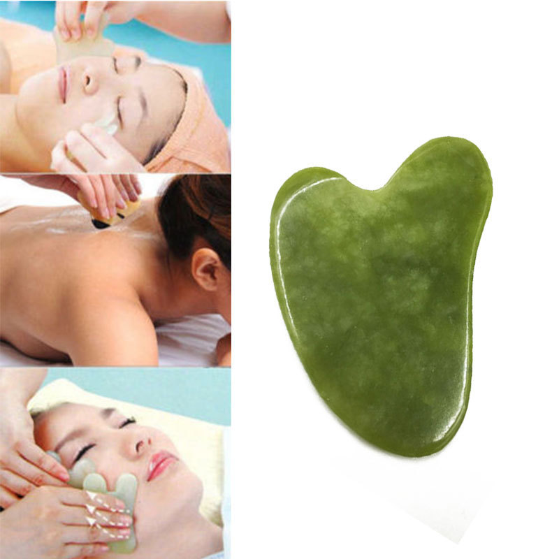 Manufacturer Guasha Board Stone Gua Sha Set Jade Massager / Jade Roller Guasha Gua Sha Tools Facial Neck Massage 8cm*5cm*4mm 35g