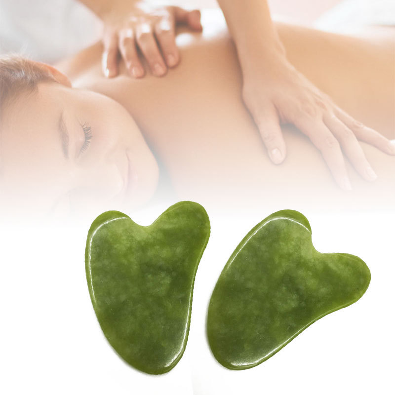 Manufacturer Guasha Board Stone Gua Sha Set Jade Massager / Jade Roller Guasha Gua Sha Tools Facial Neck Massage 8cm*5cm*4mm 35g