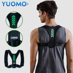 Yuomo Hot Sale Custom Adjustable Back Shoulder Posture Corrector Belt / Elastic Scoliosis Back Support Brace for Women Men