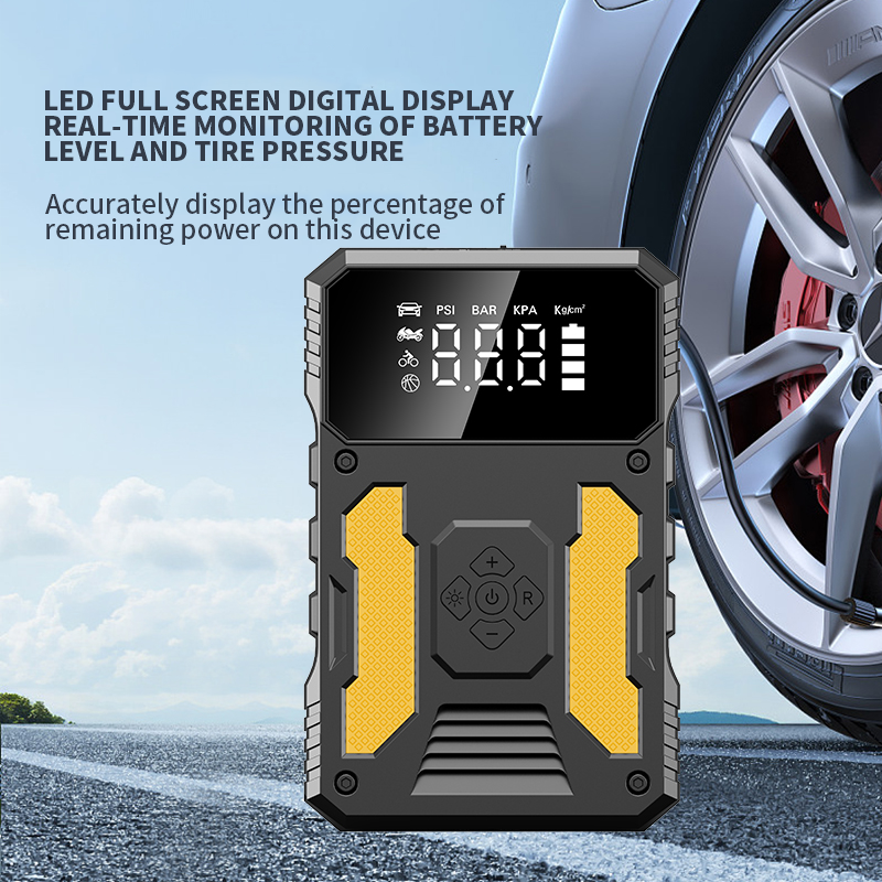 Hot Sale Emergency 3000A 26640mWh Portable Car Jump Starter With Air Pump 12V Battery Charger Compressor Tire Inflator