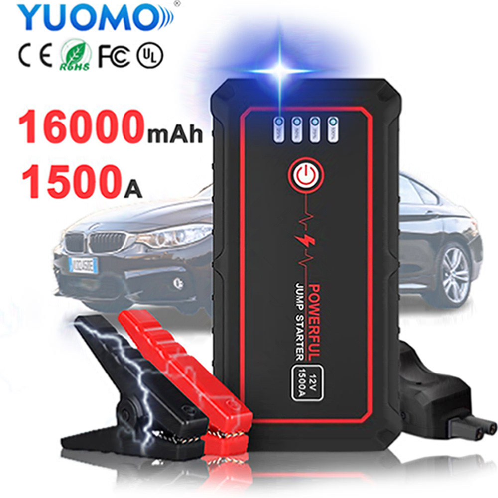 Jump Starter Lithium Battery Car Jumper Mini For Heavy Trucks And Tire Compressor 12/24V