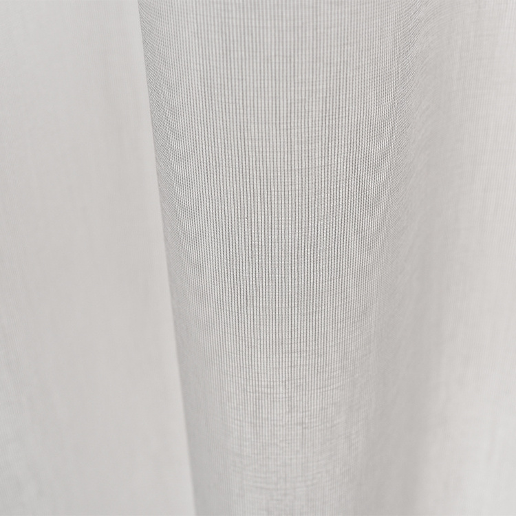 Customizable White Silver Yarn Fabric Curtains - Elegant Sheer Tulles for Living Room, Bedroom, and Kitchen Window Decor