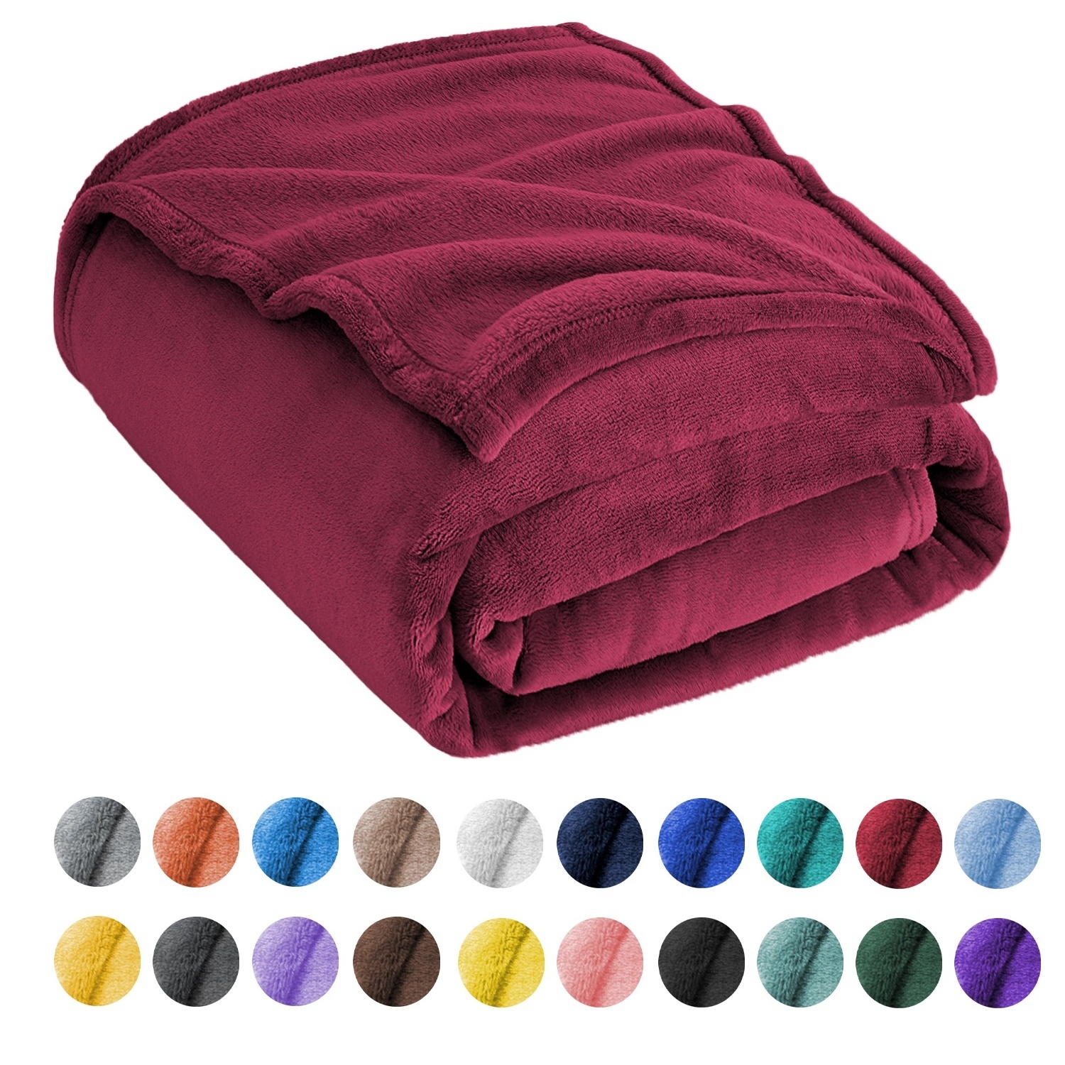 Flannel Fleece Luxury bed blanket Double Twin Queen King Size sherpa throw blanket for winter Microfiber Solid bedding