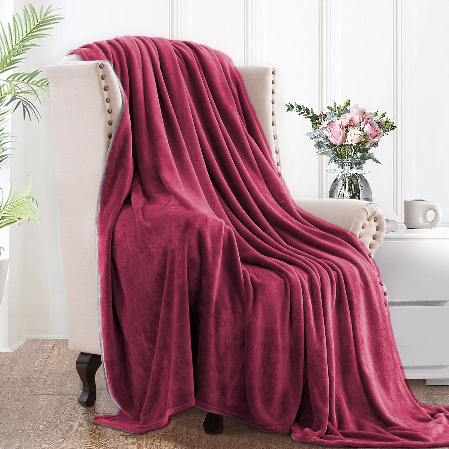 Flannel Fleece Luxury bed blanket Double Twin Queen King Size sherpa throw blanket for winter Microfiber Solid bedding