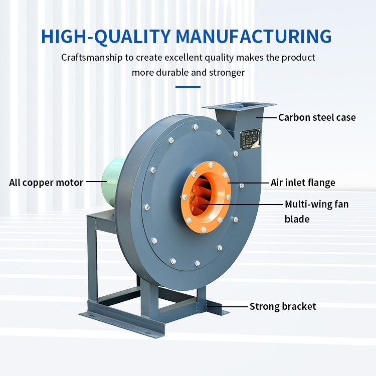 High pressure centrifugal fan material blowing blower grain woodworking machinery sawdust collection fan