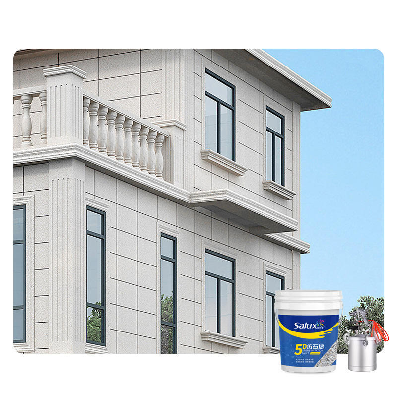 Salux Building  Marble Stone Paint Granite  Stucco Texture coating Exterior Wall Stone Paint