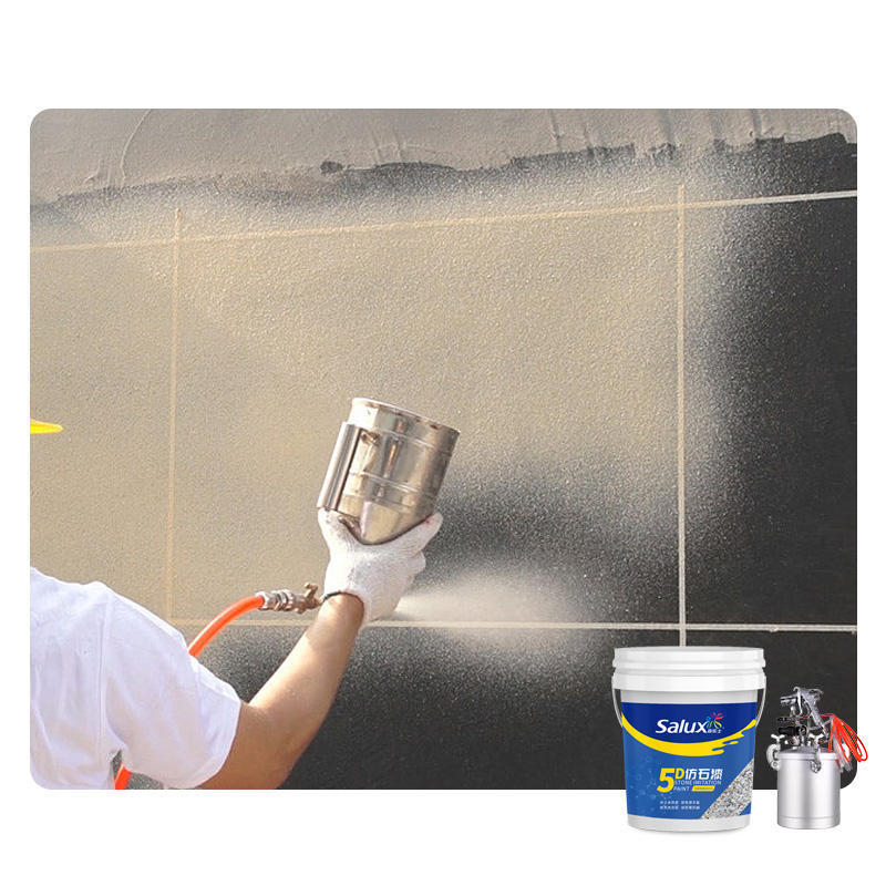 Salux Building  Marble Stone Paint Granite  Stucco Texture coating Exterior Wall Stone Paint