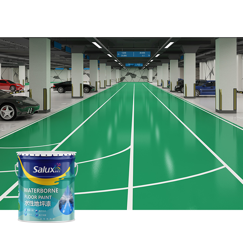 Lime Green 20l Industrial Self Level Steel Workshop Warehouse Car Parking Epoxy Resin Floor Coating Paint For Garage