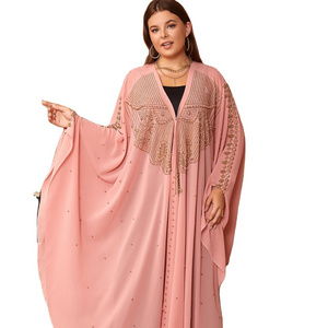 Middle East Dress Muslim Women's Abaya Cape Shawl Dress Burqa Iron Diamond Gorgeous Women' Wear