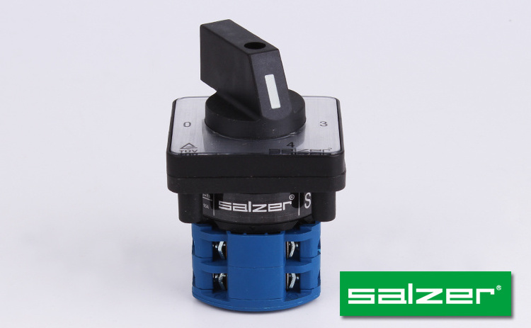 Salzer selector switch SA16 0-1-2-3-4 Multi step cam switch 16A 690V IEC60647-3 (TUV,CE and CB Approved)