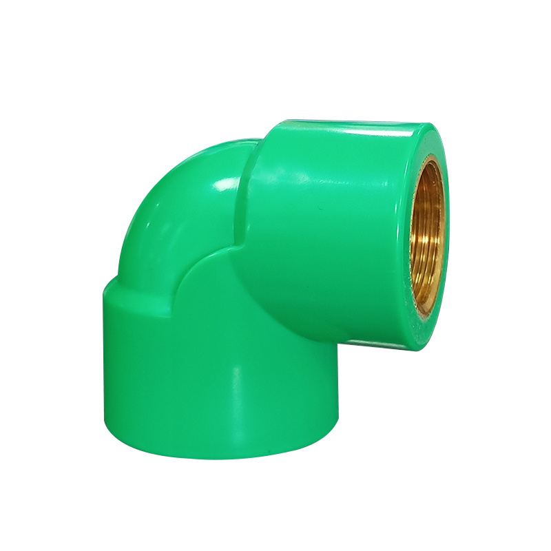 Chinese wholesale factory female threaded elbow with brass insert pvc nipple joint pipe and pipe fittings