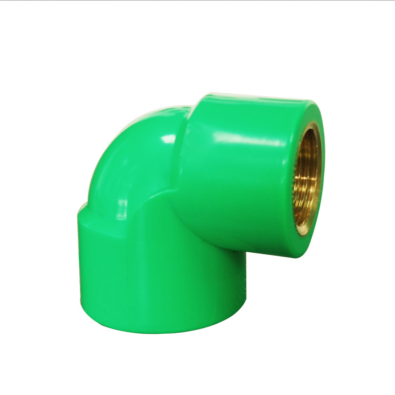 Chinese wholesale factory female threaded elbow with brass insert pvc nipple joint pipe and pipe fittings