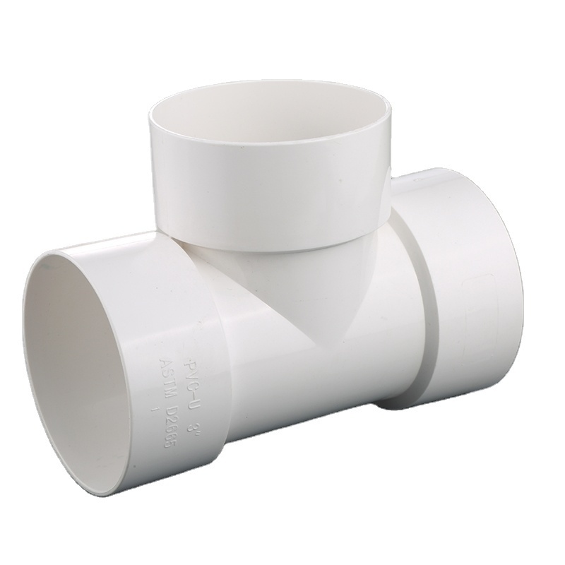 High quality drainage plastic schedule 40 pvc pipe water fittings 3 way tube connector