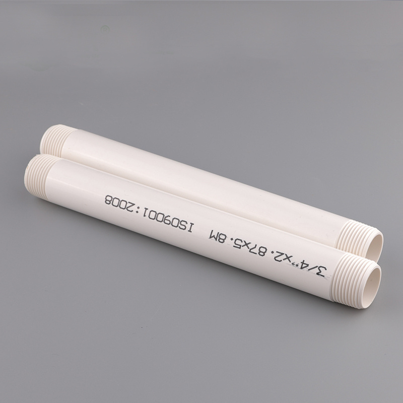 Manufacturer Hot Sales 1/2Inch-4Inch Sch40 80 PVC Threaded Water Pipe pvc polypropylene pipe 1/2