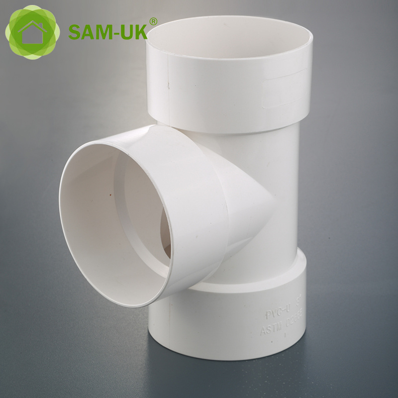 High quality drainage plastic schedule 40 pvc pipe water fittings 3 way tube connector