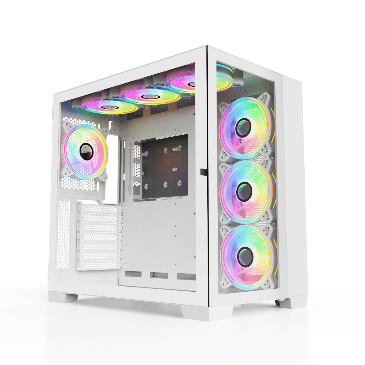 SAMA Tempered Glass Gaming Computer Case Liquid Cooler Case PC High Efficiency Computer Cabinet Case