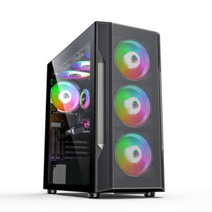 SAMA high performance atx case mesh front panel full tower case tempered glass computer case