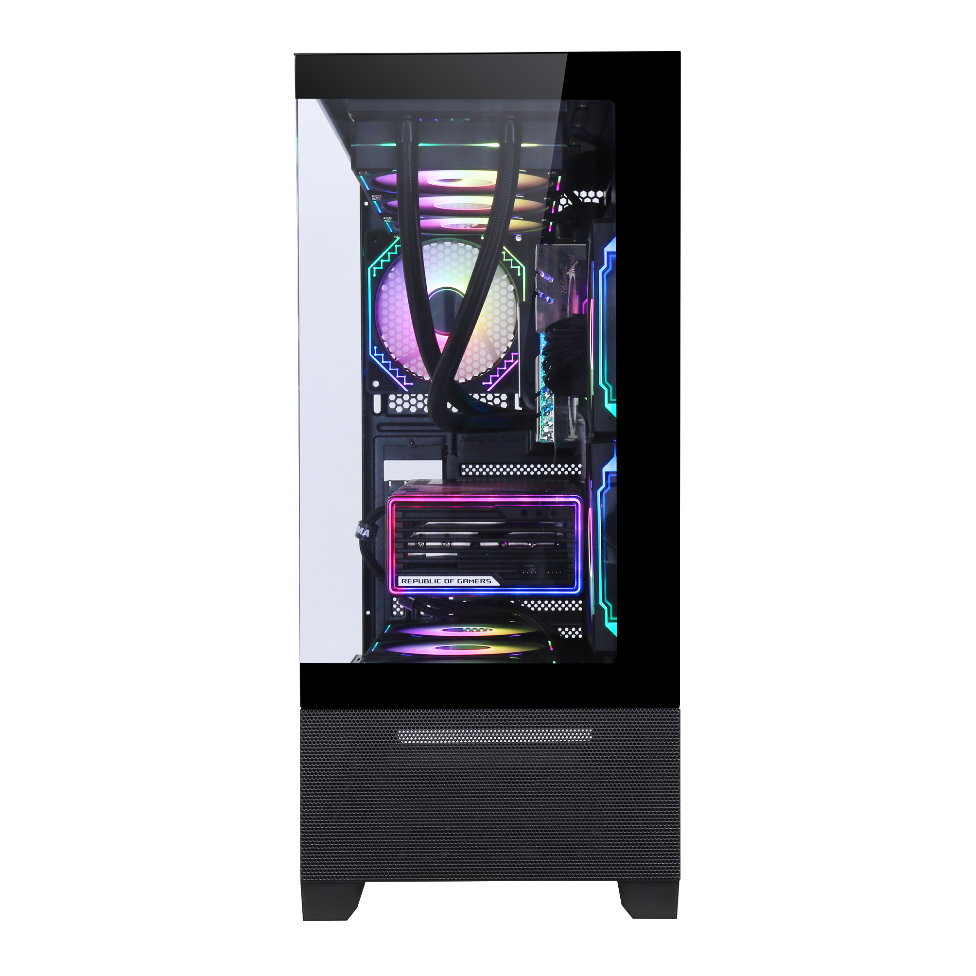 SAMA New design ATX case Tempered Glass Full Tower PC Case ARGB Effect Desktop Computer Case