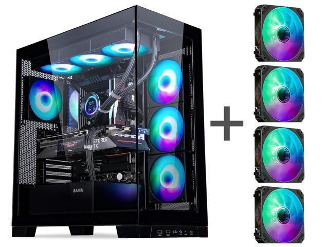 SAMA Gaming Computer Mid Tower ATX  Case Back Plug Motherboard Design Towers ATX Pc Case  Computer Case Desk