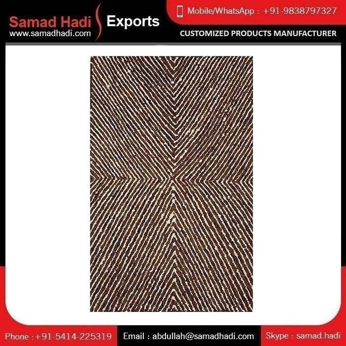 Custom Made Loop Pile Modern Embroidered Design Hand Tufted Carpets for Bulk Sale Rugs At Best Price