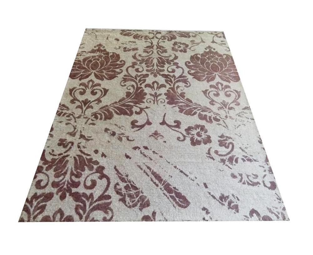 High quality Floral Print Handloom Floor Carpet and Rug for Hotels Red White and Green Luxury Embroidered Prayer Carpets For Sat