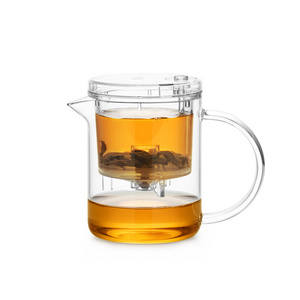 Hot selling borosilicate glass tea pot heat resistant glass kettle teapot with removable infuser