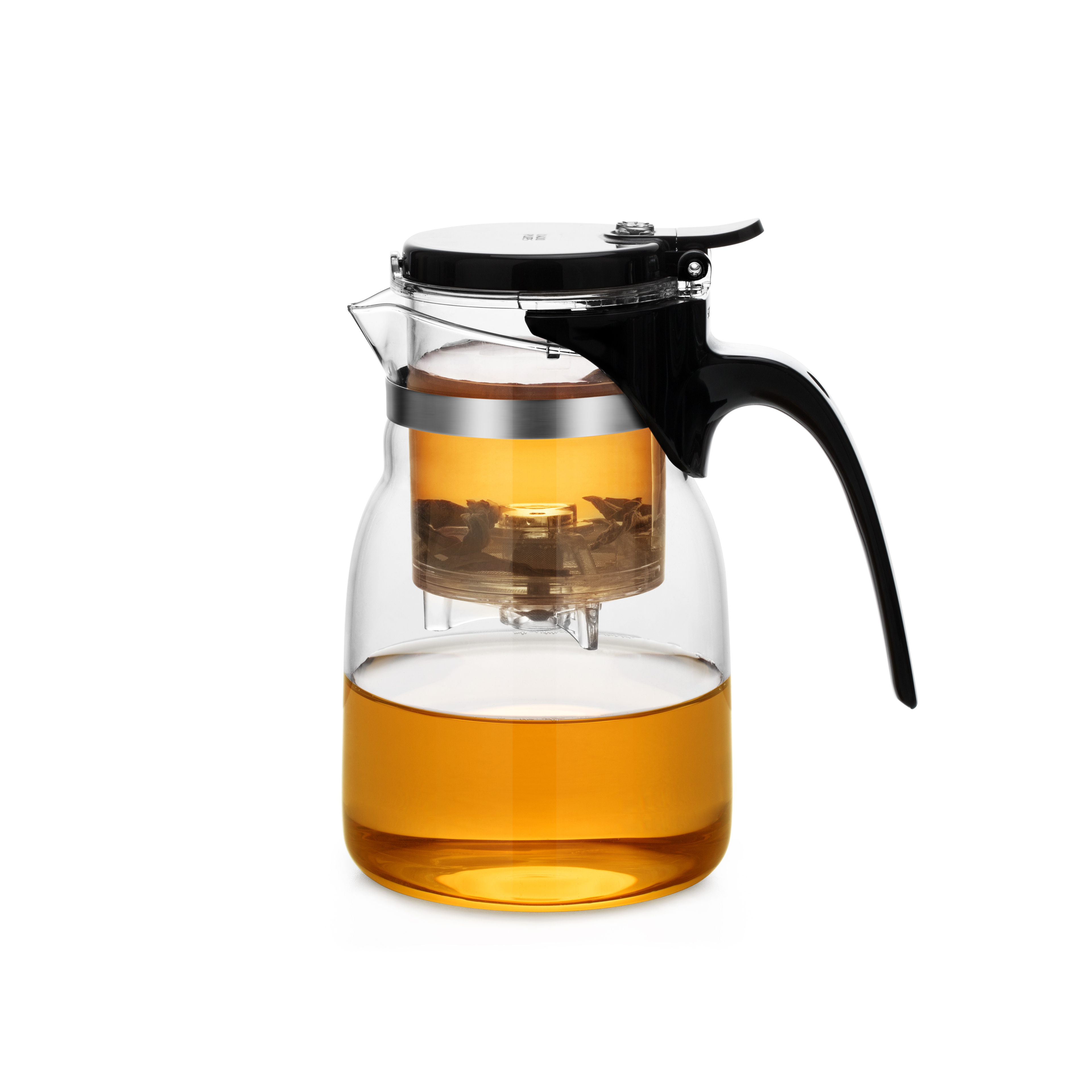 Samadoyo Luxury Glass Tea Cup Set Tea Water Filter Kettle Pot 900ml Heat Resistant Glass Teapot with Strainer