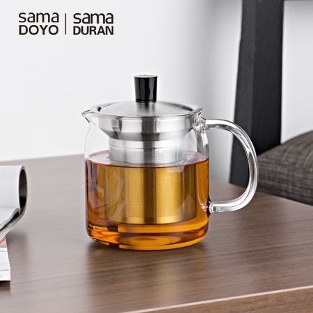 High Quality Small Glass Kungfu Tea Pot Sets Borosilicate High Transparent Glass Teapot With Stainless Steel Stainer For Home