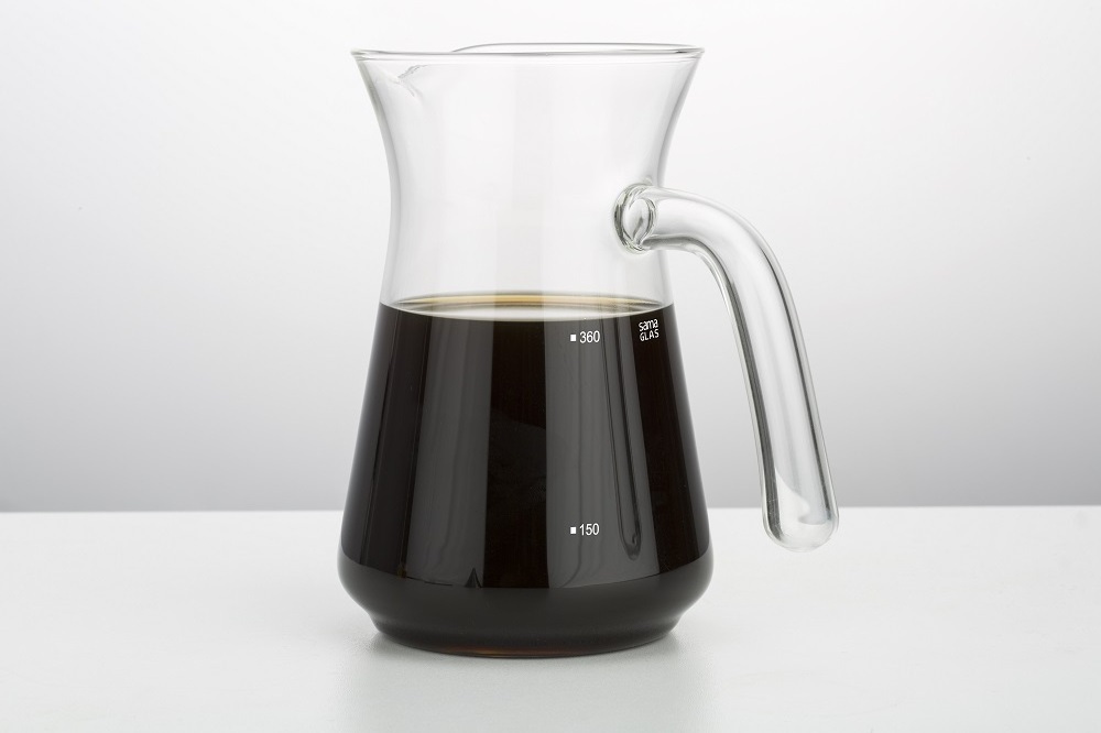 New Design Popular Handle Dripper Coffee Maker Glass Pour Over Coffee Maker with Reusable Stainless Steel Paperless Filter